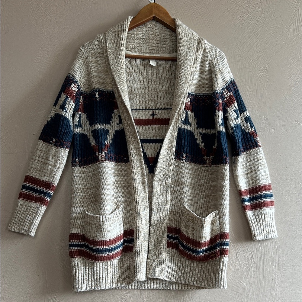 Y2K Cowgirl Aztec Ranch Cardigan Vintage Gold Label Forever 21 Los Angeles CA.